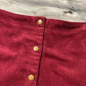 Harper heritage maroon corduroy skirt